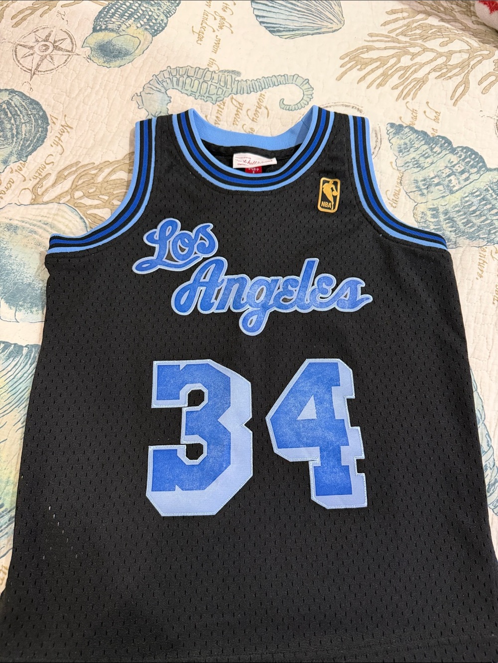 O’Neal #34 Mitchell & Ness Los Angeles Kids Basketball Jersey  - Black & Blue